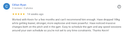 5-star Google review from Cillian Ryan